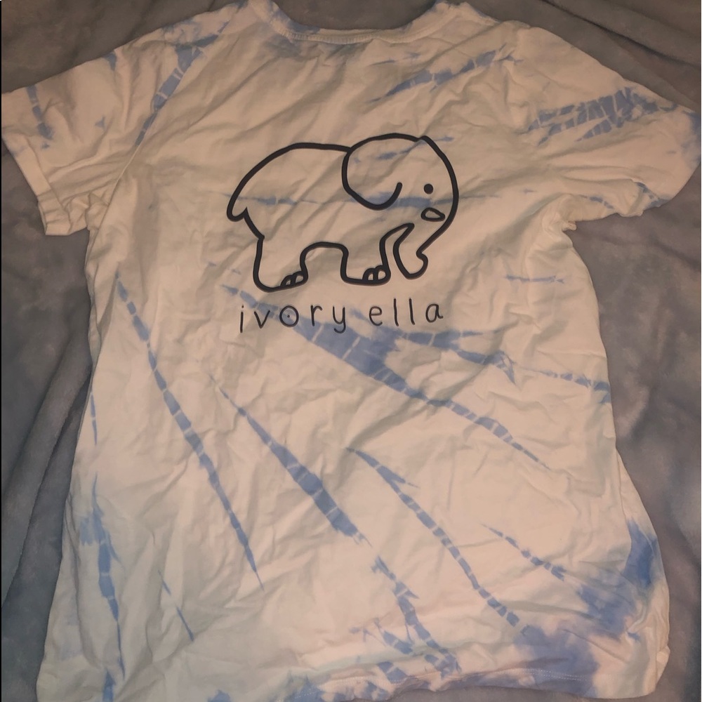 tie dye ivory ella short sleeve top